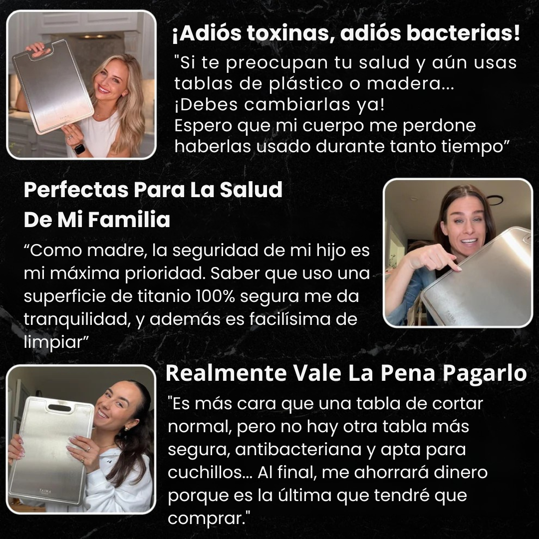 Tabla de Cortar de Titanio Puro Certificado